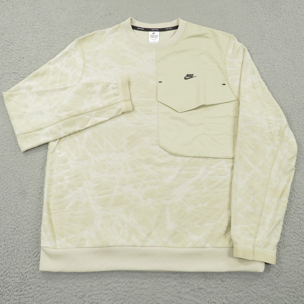 Nike Sweatshirt Men Medium ADV Dri Fit Pullover Tech Pack Crewneck Orewood Brown